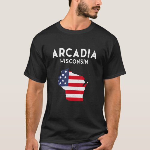 Arcadia Wisconsin USA State America Travel Wiscons T_Shirt