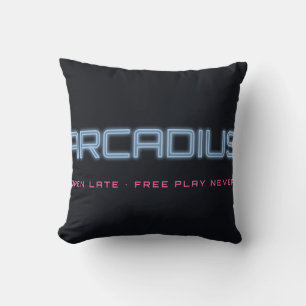 Arcadius Neon Sign Throw Pillow