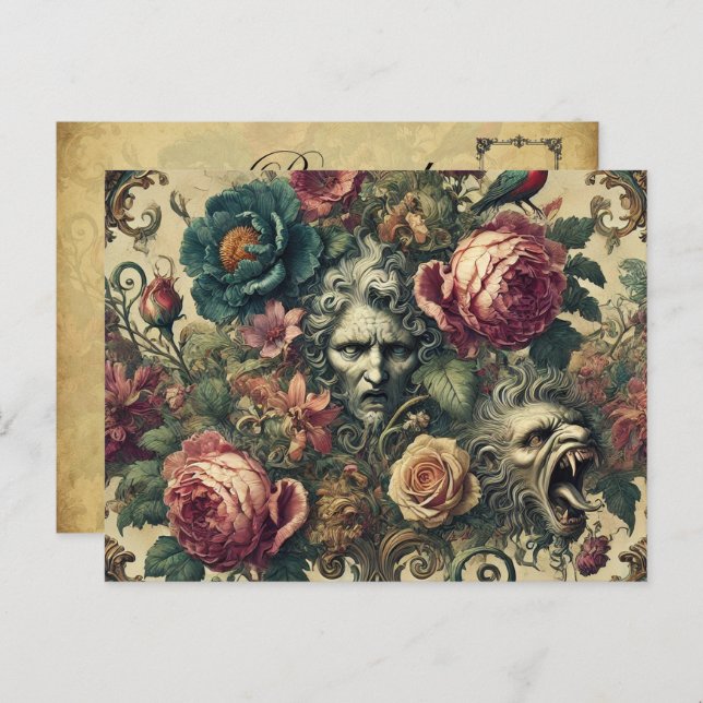 Arcane Atelier – Gothic Victorian  Holiday Postcard (Front/Back)