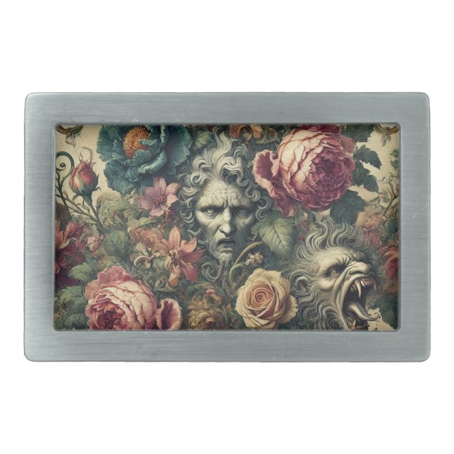 Arcane Atelier Signature Pattern – Baroque  Belt Buckle (Front)