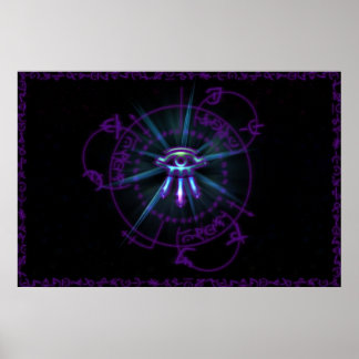 Arcane Circle Purple Poster