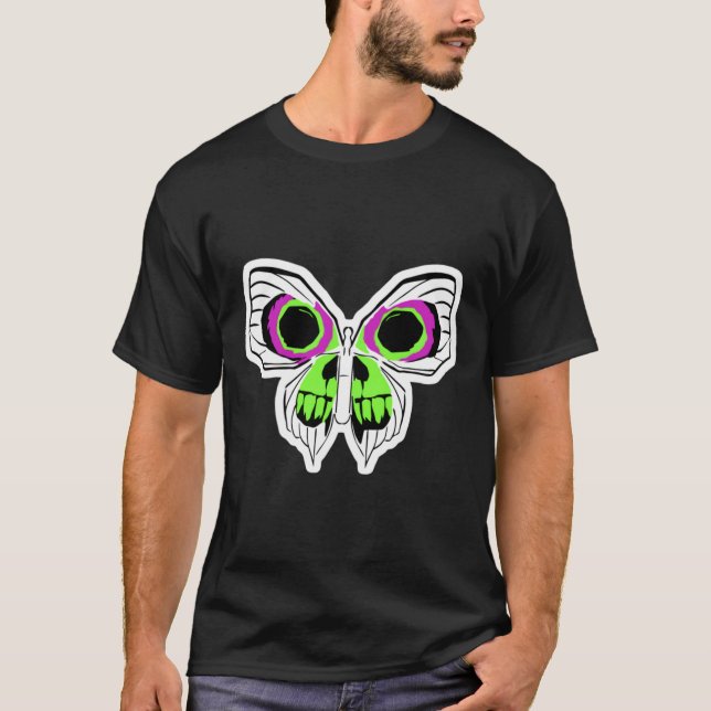 Arcane Jinx Monkey Butterfly Tattoo T-Shirt (Front)