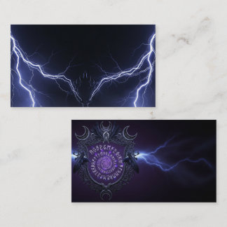Arcane Runic Crest Business Card for Magic Makers