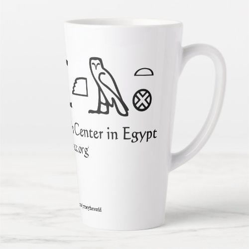 ARCE American Research Center in Egypt Hieroglyphs Latte Mug