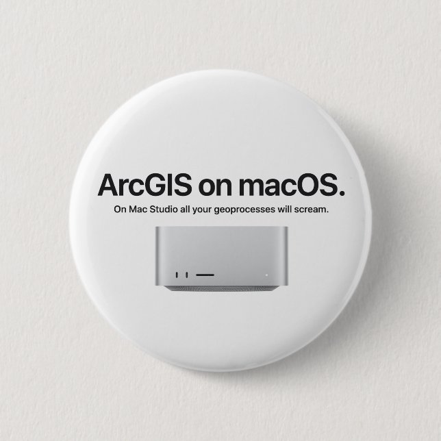 ArcGIS on macOS Button (Front)