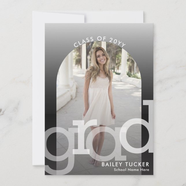 Arch 2-Photo Ombre Graduation Announcement (Front)