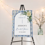 Arch Amalfi Italian Blue Tile Bridal Shower Sign<br><div class="desc">Whether you're throwing a summer bridal shower with Mediterranean flair or a lemon themed shower, this lemon inspired bridal shower decor is the perfect way to welcome guests in style. Guests are sure to love the bright colors and playful design of our Arch Amalfi Italian Blue Tile Bridal Shower Sign....</div>