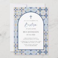 Arch Amalfi Tile Mediterranean Blue Baptism