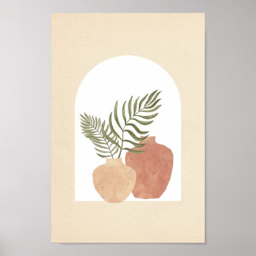 Arch and plants poster