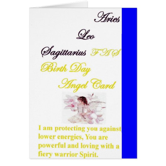 Arch Angel MICHAEL Aries,Leo, Sagittarius Cards (Front)