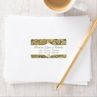 Arch Art Nouveau Vineyard Peacock Address Labels