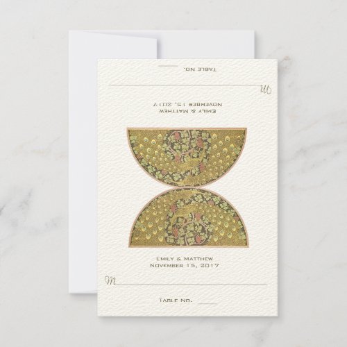 Arch Art Nouveau Vineyard Peacock Response Card