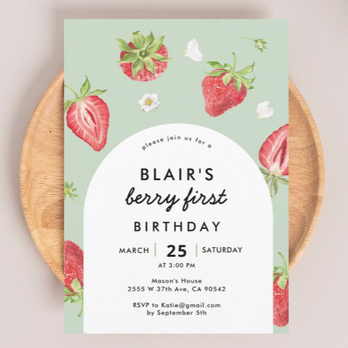 Arch Berry First Birthday Strawberry Theme