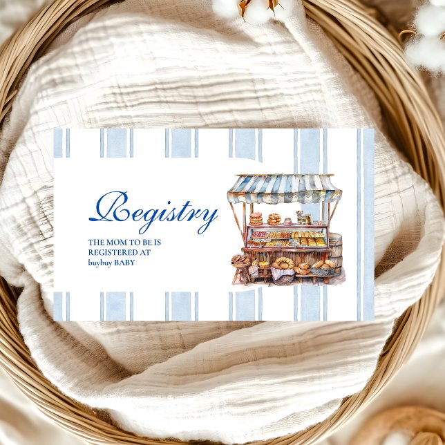 Arch Blue Farmers Market Baby Shower Registry Enclosure Card (Creator Uploaded)