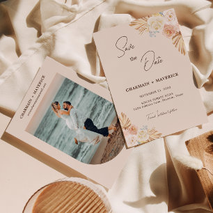 Arch Boho Pampas Dried Grass  Save The Date