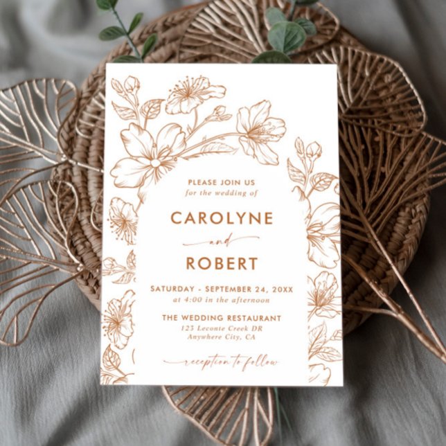 Arch Botanical Floral Wedding Invitation (Creator Uploaded)