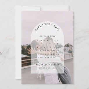 Arch calendar photo Save the Date Invitation