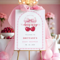 Arch Cherry On Top Baby Shower Welcome Sign