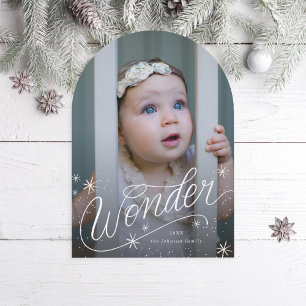 Arch Christmas Wonder Hand-Lettering Photo Card