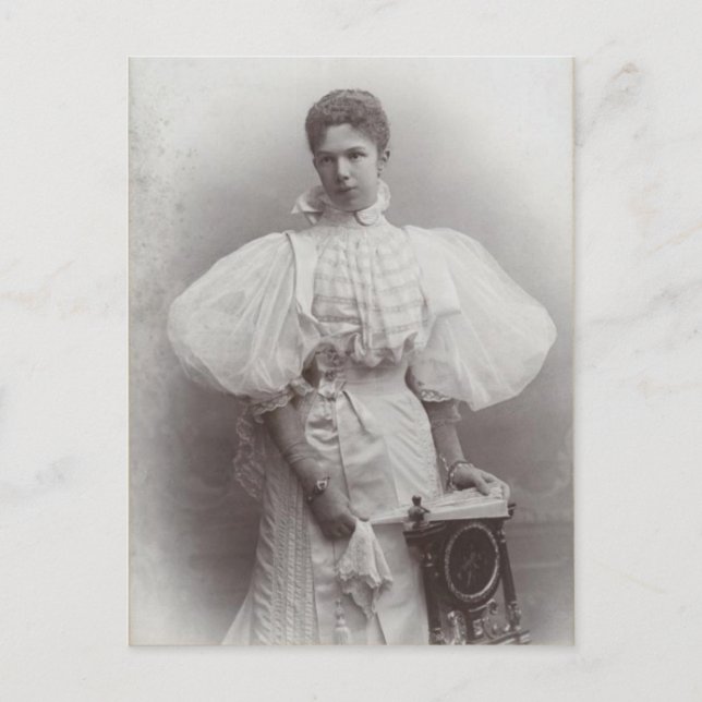 Arch Duchess Marie-Valerie, daughter Sisi with fan Postcard (Front)