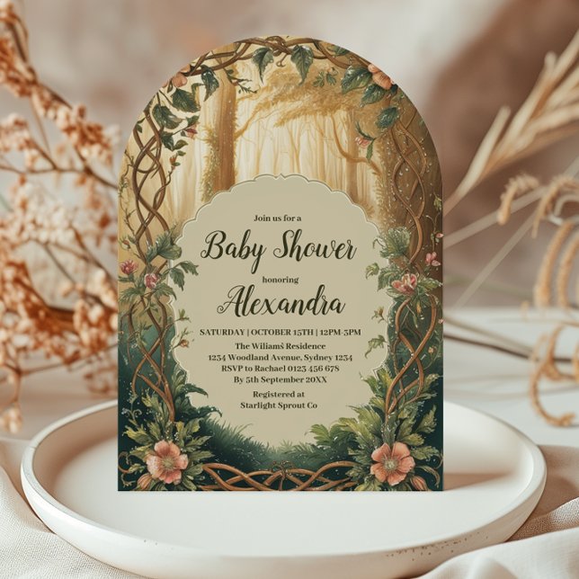 Arch Enchanted Forest  Baby Shower Invitation (Creator Uploaded)