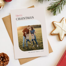 Arch Family Photo Portrait Christmas Holiday Card