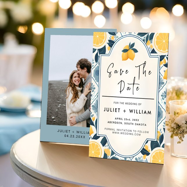 Arch Food Fun Fruit Lime Lemon Wedding Save The Date (Creator Uploaded)