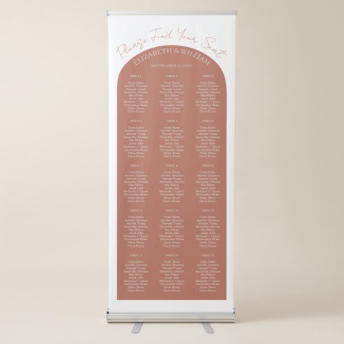  Arch Frame Calligraphy Script Seating Chart Retractable Banner