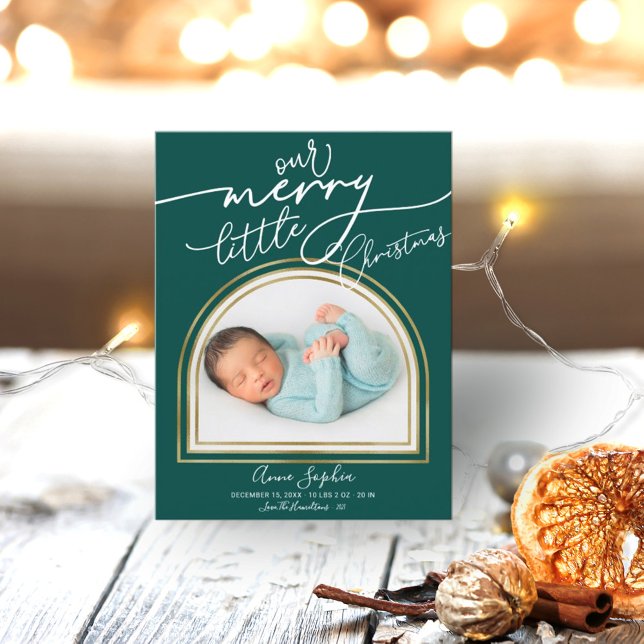 Arch Frame Christmas Birth Announcement (Creator Uploaded)