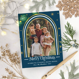 Arch Frame Christmas Card Family Photo Holiday