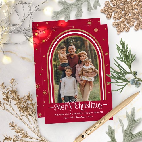  Arch Frame Christmas Family Photo Holiday Card