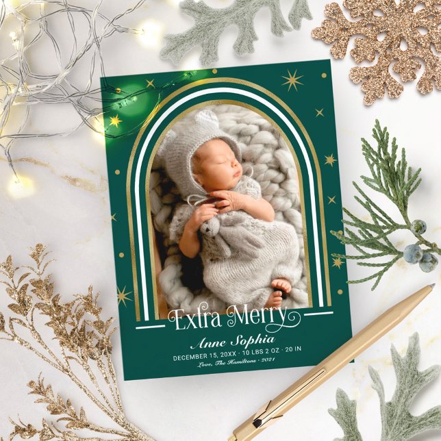  Arch Frame Extra Merry Birth Announcement (Creator Uploaded)