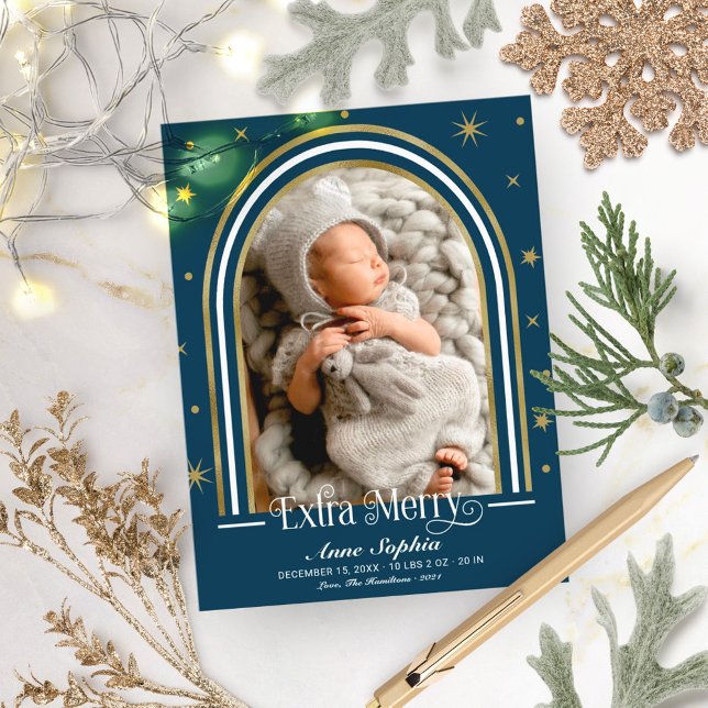  Arch Frame Extra Merry Birth Announcement (Creator Uploaded)