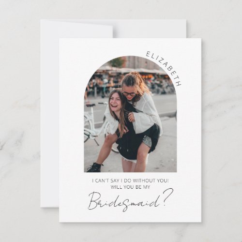 Arch Frame Photo Bridesmaid Photo Proposal Card