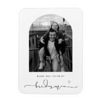 Arch Frame Will You be my Bridesman Magnet