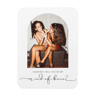 Arch frame will you be my maid of honor magnet