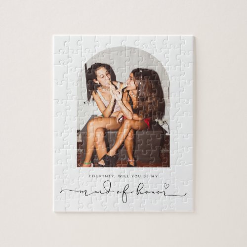Arch frame will you be my maid of honor puzzle