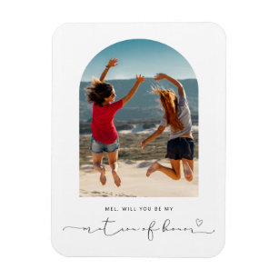 Arch frame will you be my matron of honor magnet