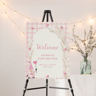 Arch Gingham Sweetheart Baby Shower Welcome Sign