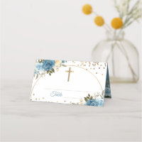 Arch Gold Dusky Blue Floral First Holy Communion