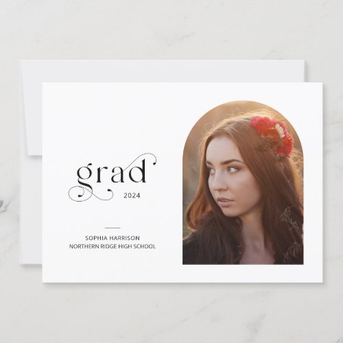 Arch Graduate Modern Typography 1_Photo Graduation Invitation