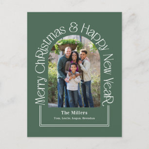 Arch Greeting Editable Color Holiday Card Postcard