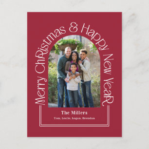 Arch Greeting Editable Color Holiday Card Postcard