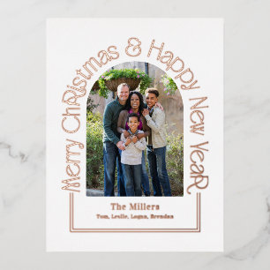 Arch Greeting REAL FOIL Holiday Card Postcard