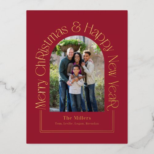 Arch Greeting REAL FOIL Holiday Card Postcard