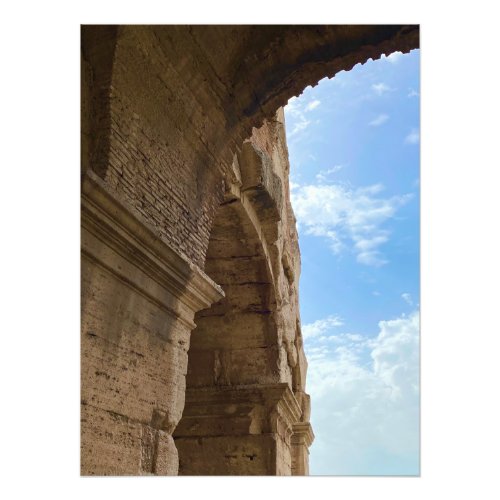 Arch in the Colisseum in Rome Italy Photo Print