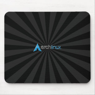 Arch Linux cool Black Starburst Mouse Pad