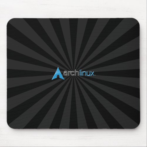 Arch Linux cool Black Starburst Mouse Pad