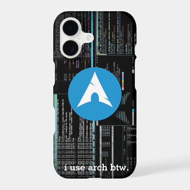 Arch Linux Disc Logo - Liquid Carbon Dark Iphone Case (Back)