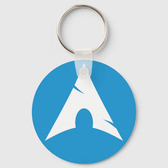 Arch Linux Logo Button Keychain | Zazzle